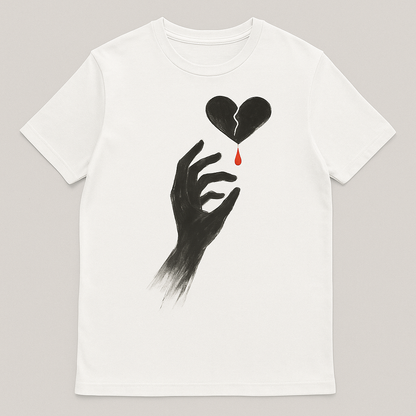 White Sumi-Style “I Lied to You” T-Shirt