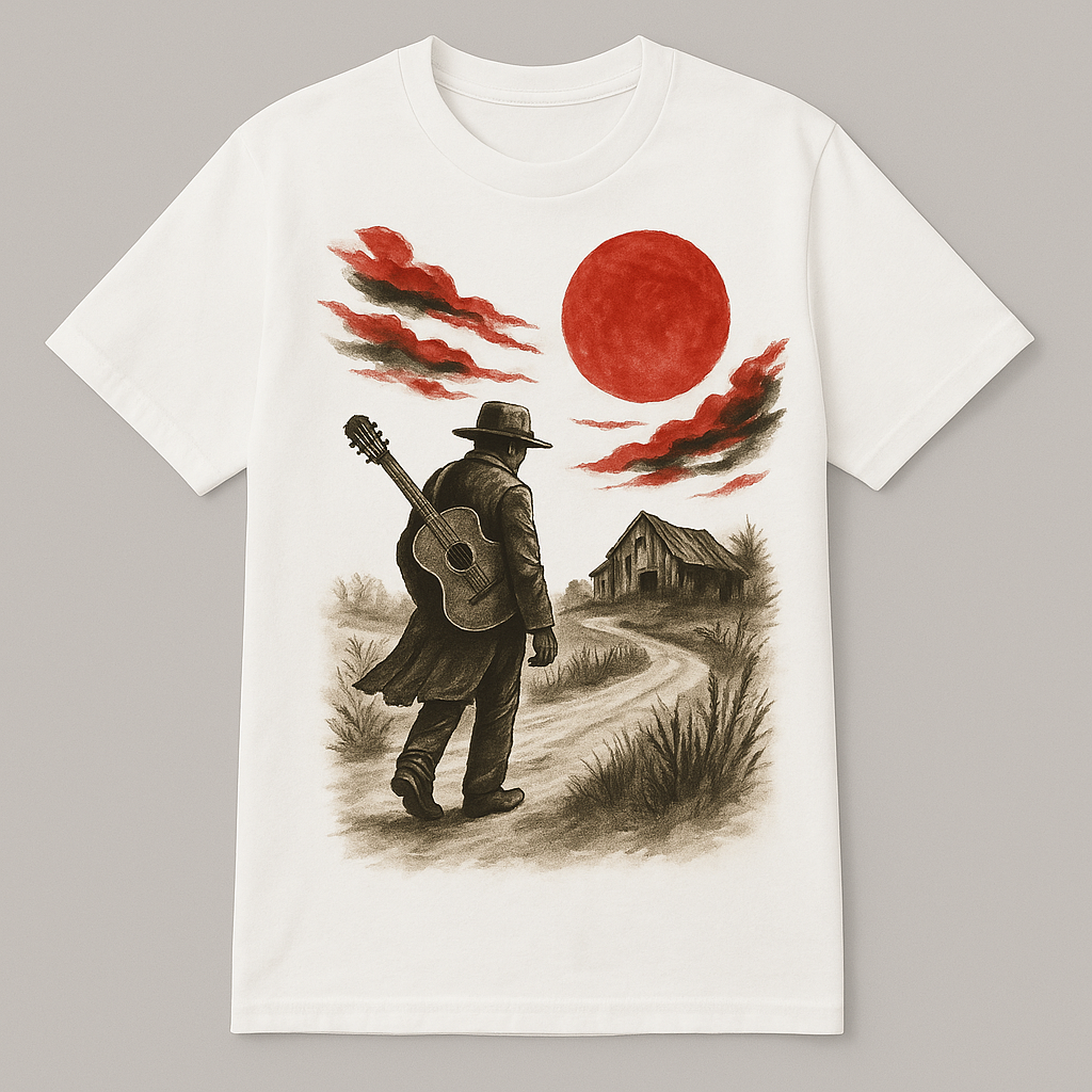 Travelin’ Blues Spirit Tee — Wear the Sound of the Road